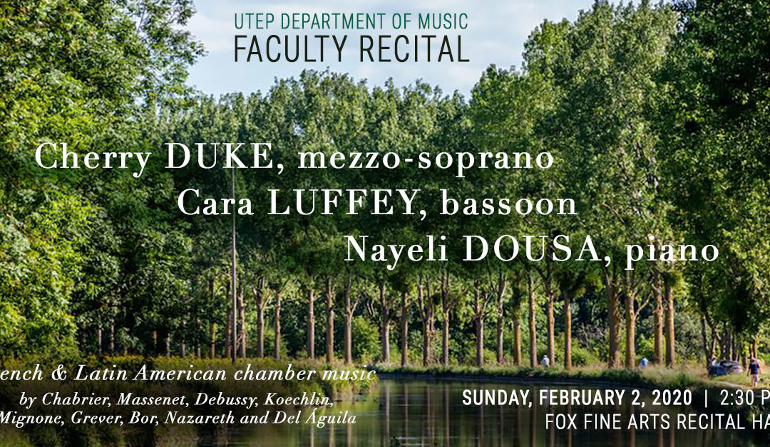 Faculty Recital at UTEP – 02/02/20